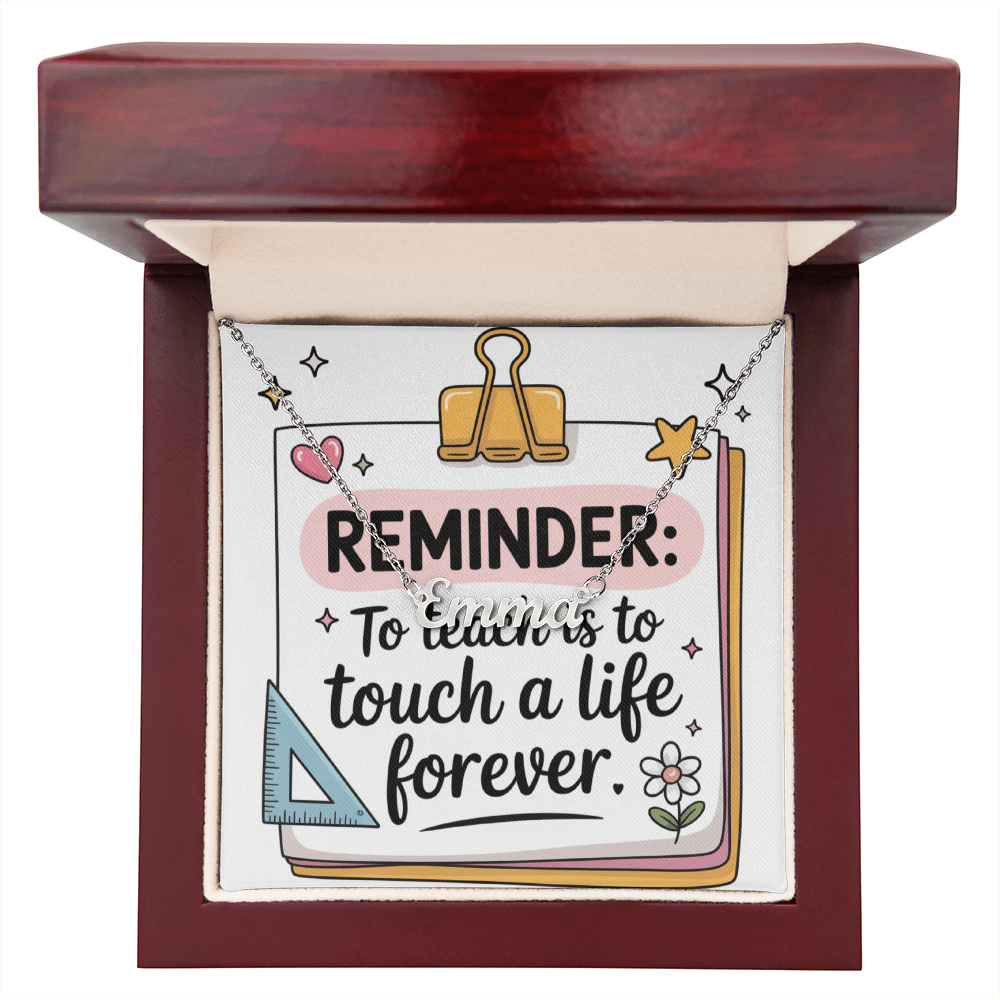 “Touch a Life Forever” – Custom Name Necklace