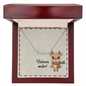 Stainless steel custom necklace with Swedish winter theme