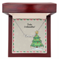 Minimalist cursive name pendant in soft-touch box