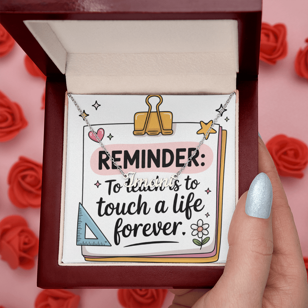 “Touch a Life Forever” – Custom Name Necklace