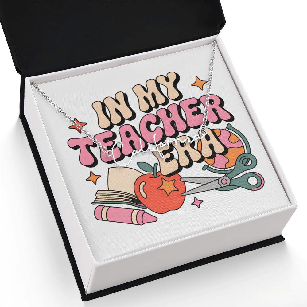 “In My Teacher Era” – Custom Name Necklace ✨