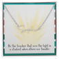 “Be the Teacher Who Sees the Light” personalized name necklace in gift box