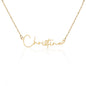 Elegant necklace in luxury LED mahogany gift box