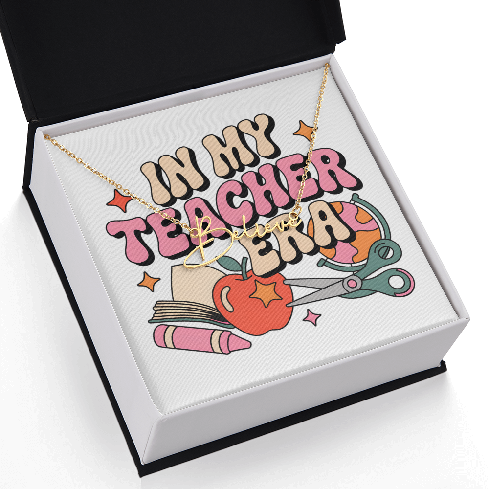 “In My Teacher Era” – Custom Name Necklace ✨