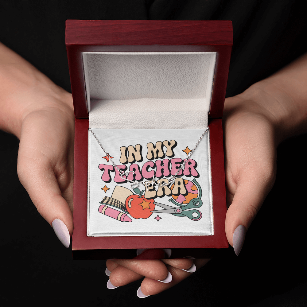 “In My Teacher Era” – Custom Name Necklace ✨