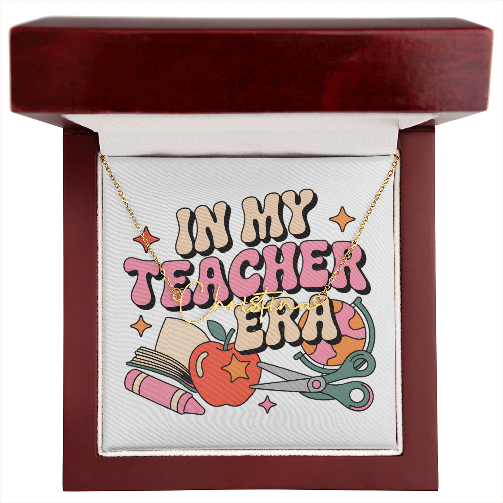 “In My Teacher Era” – Custom Name Necklace ✨