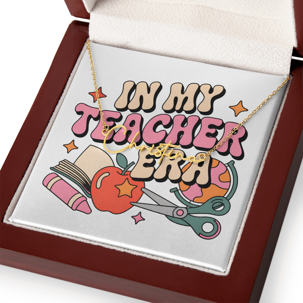 “In My Teacher Era” – Custom Name Necklace ✨