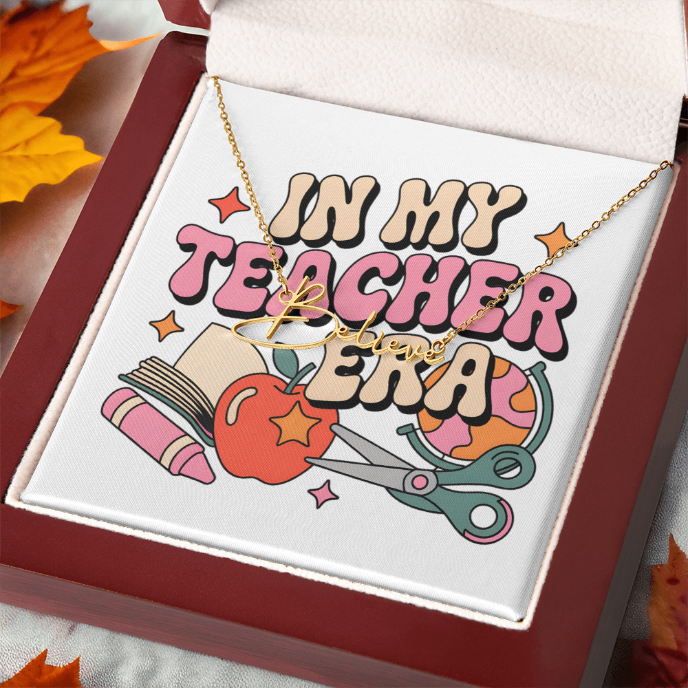 “In My Teacher Era” – Custom Name Necklace ✨