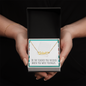 Teacher quote message card with cursive name pendant