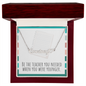 Heart-accented name necklace in stainless steel finish