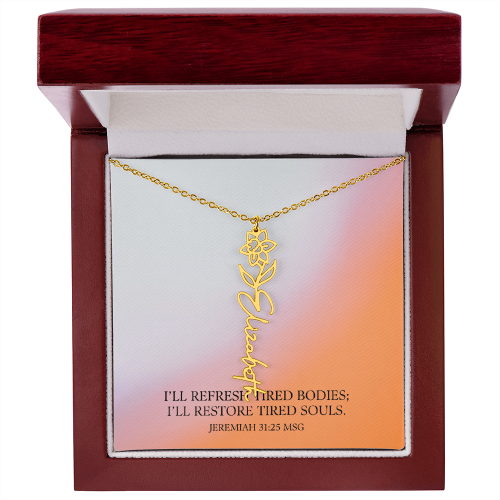 Renewed Grace – Flower Name Necklace