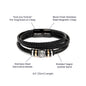 Love You Forever bracelet with stainless steel beads