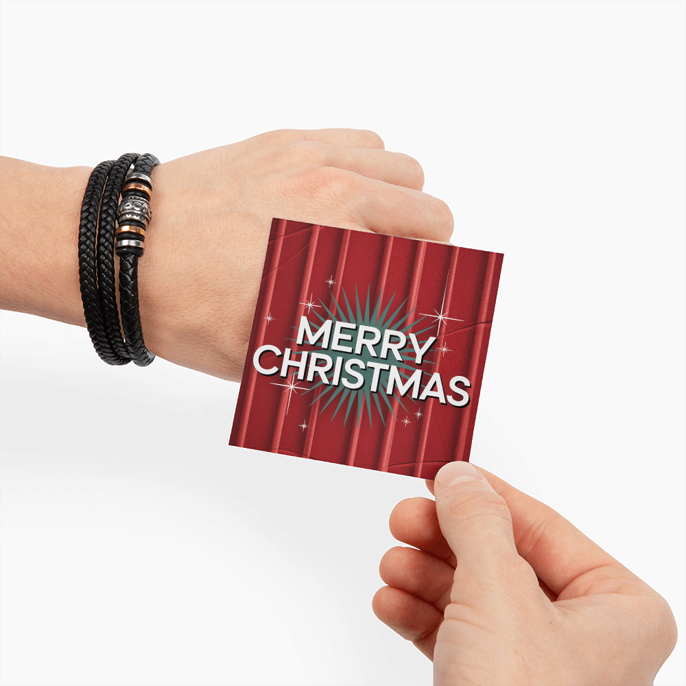 Merry Christmas Love You Forever Bracelet | Holiday Gift for Him