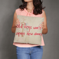 Soft neutral throw pillow with uplifting message for healing
