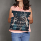 Elegant inspirational quote pillow for women of faith