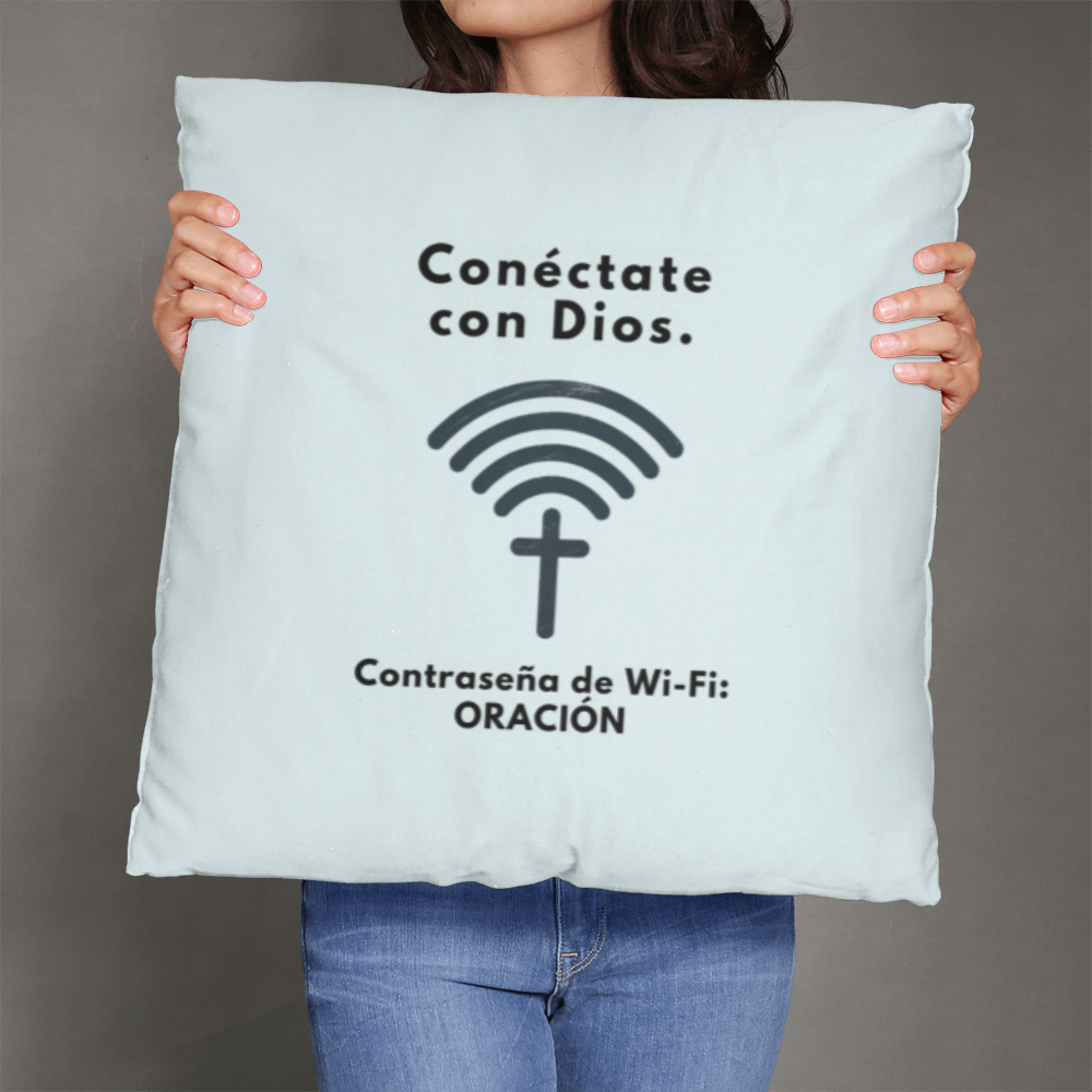 Faith-based home décor gift with Wi-Fi prayer quote