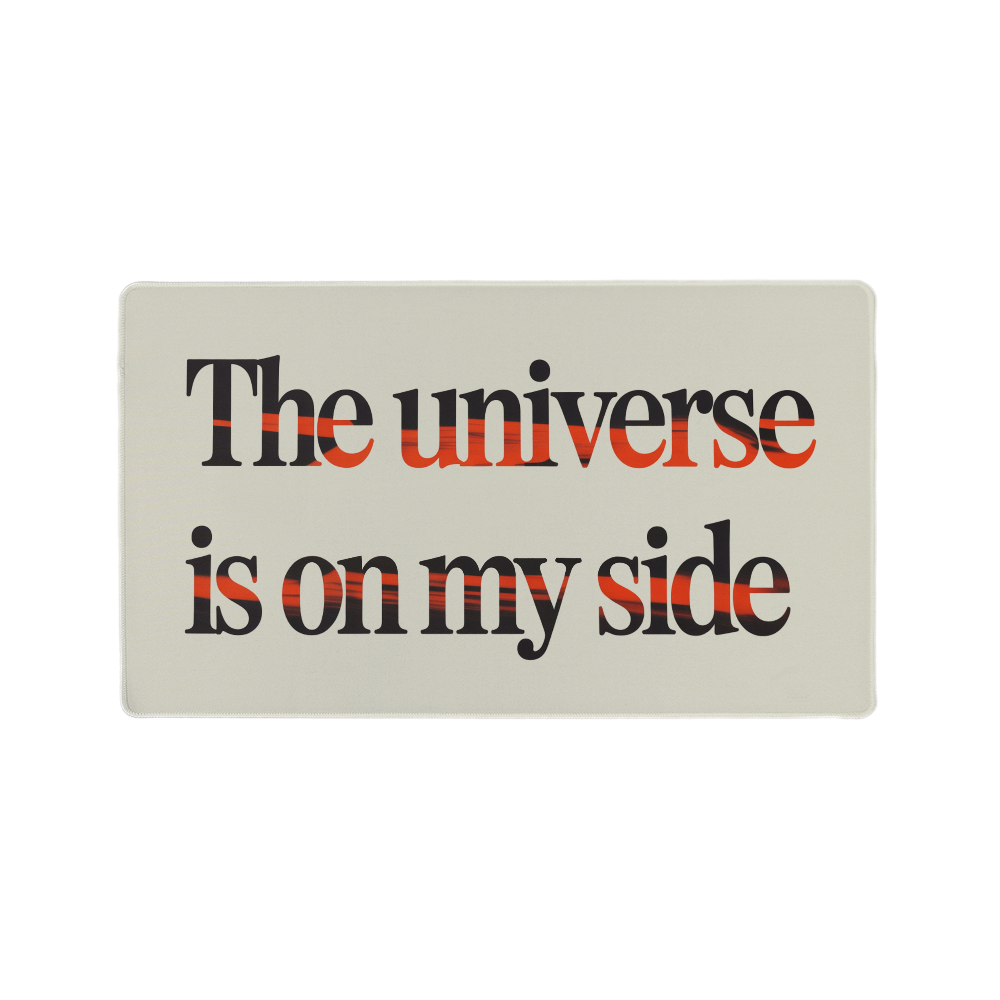 “The Universe Is on My Side” Gaming Mat – Manifest Confidence Every Game