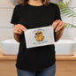 Cute makeup bag featuring pixel sunglasses duck and peace sign