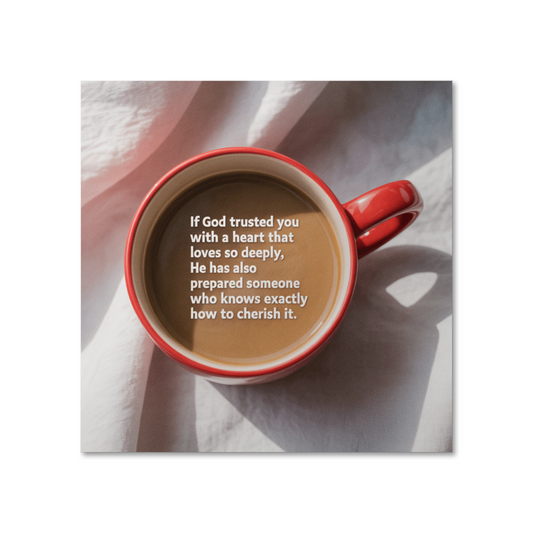 If God Trusted You with a Heart That Loves Deeply – Christian Love Matte Poster | Faith-Inspired Wall Art