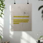 Love and Trust Quote wall poster in modern bedroom decor setting minimalist romantic home design