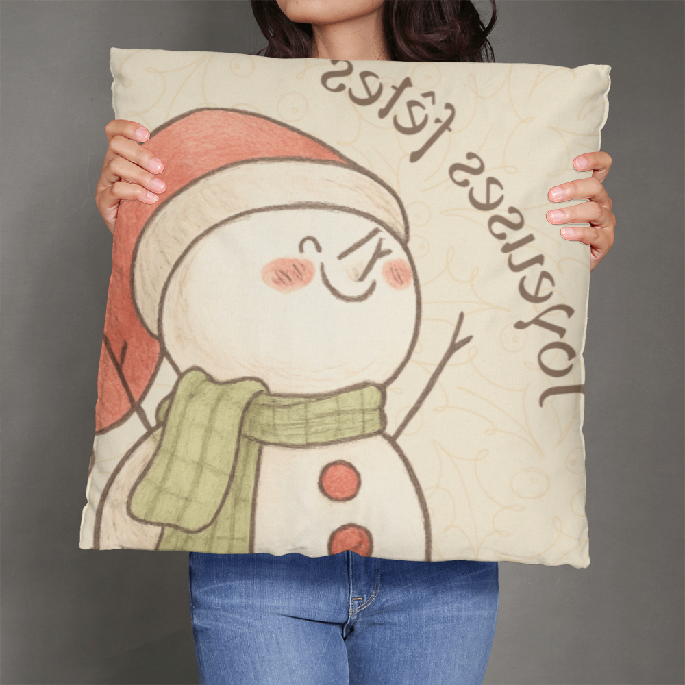 Joyeuses Fêtes: Classic Holiday Pillow Cover – Elegant French Christmas Décor