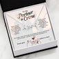 Scripted Love Necklace | To My Partner in Crime Gift | Best Friend Jewelry | Meaningful Friendship Necklace