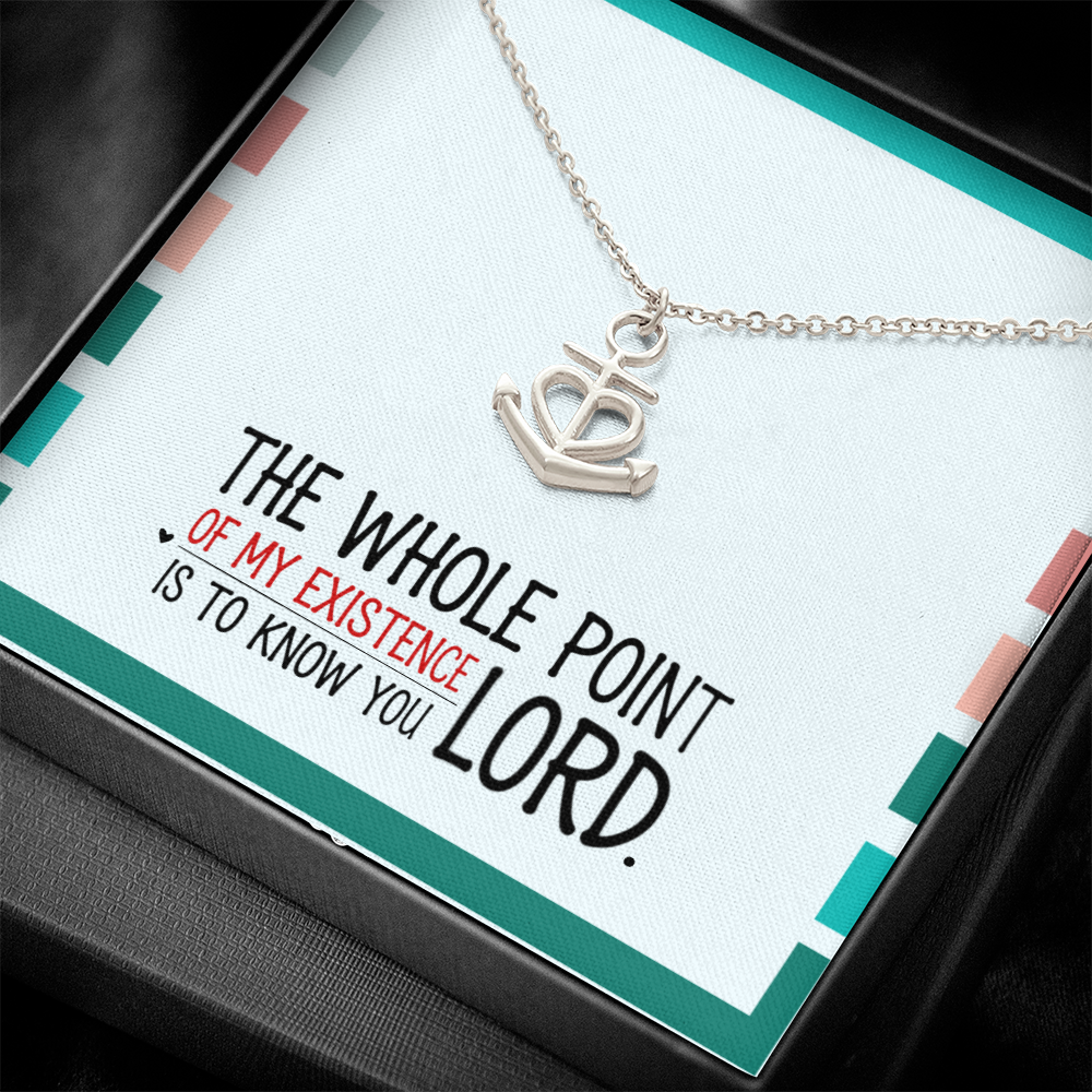 Faith-inspired anchor necklace symbolizing strength and devotion