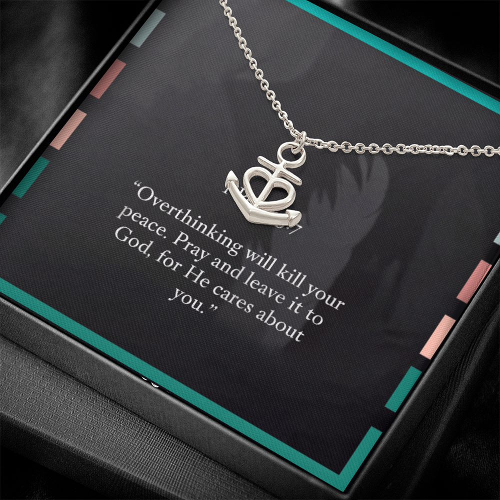 Faith-inspired pendant symbolizing peace, hope, and divine trust