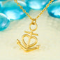 Polished .316L stainless steel anchor charm reflecting light