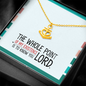 Close-up of engraved quote about knowing and trusting God