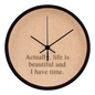 White frame inspirational wall clock for cozy bedroom décor