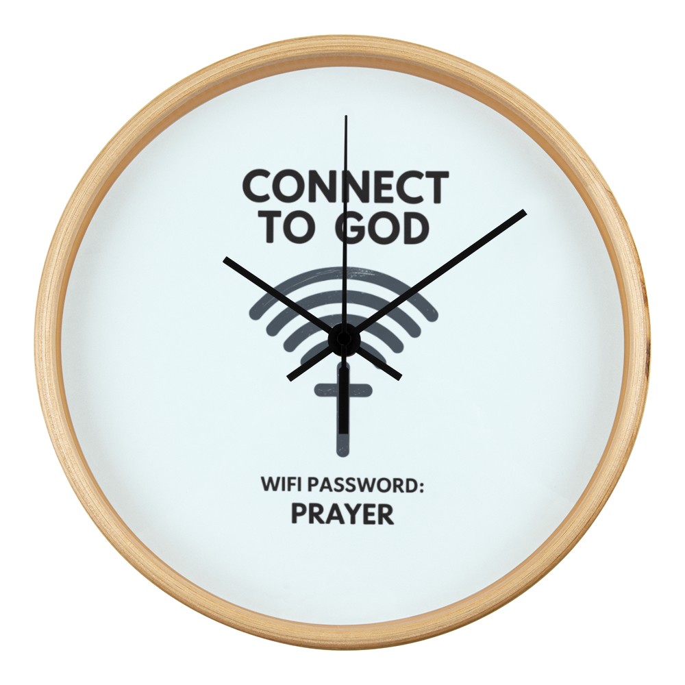 Wall clock gift for Christian households or prayer corners