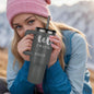 40oz tumbler with swivel closure lid shown on cozy desk setup