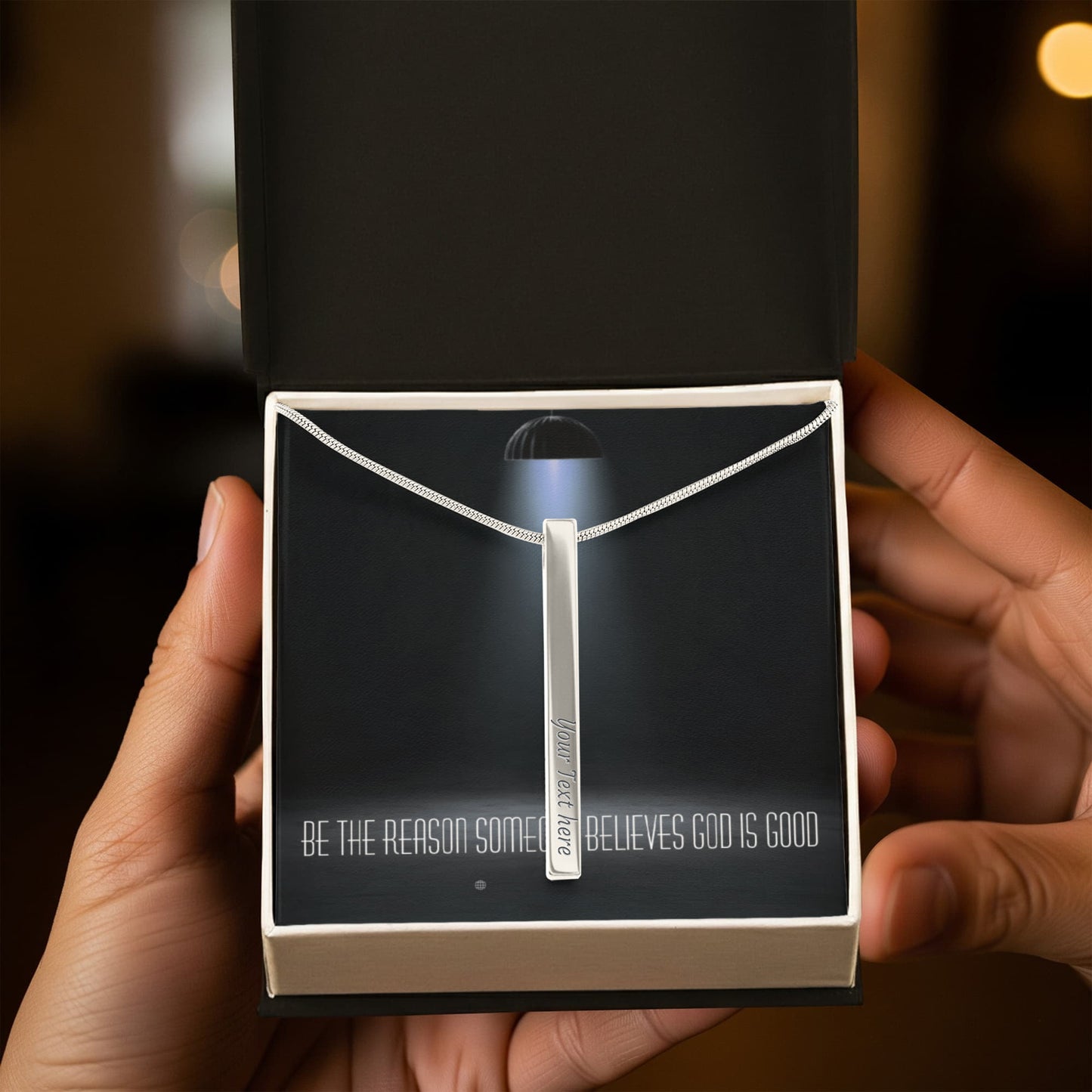 “Be the Reason Someone Believes God Is Good” – Faith & Kindness Necklace