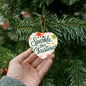 Red and white Sparkle This Christmas ornament hanging