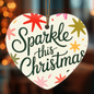 Sublimation printed heart ornament for holiday décor