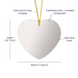 Festive heart ornament with high-gloss plastic finish