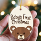 Cute bear Christmas ornament for baby’s first holiday