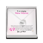 Interlocking Hearts Necklace gift for goddaughter on white display card