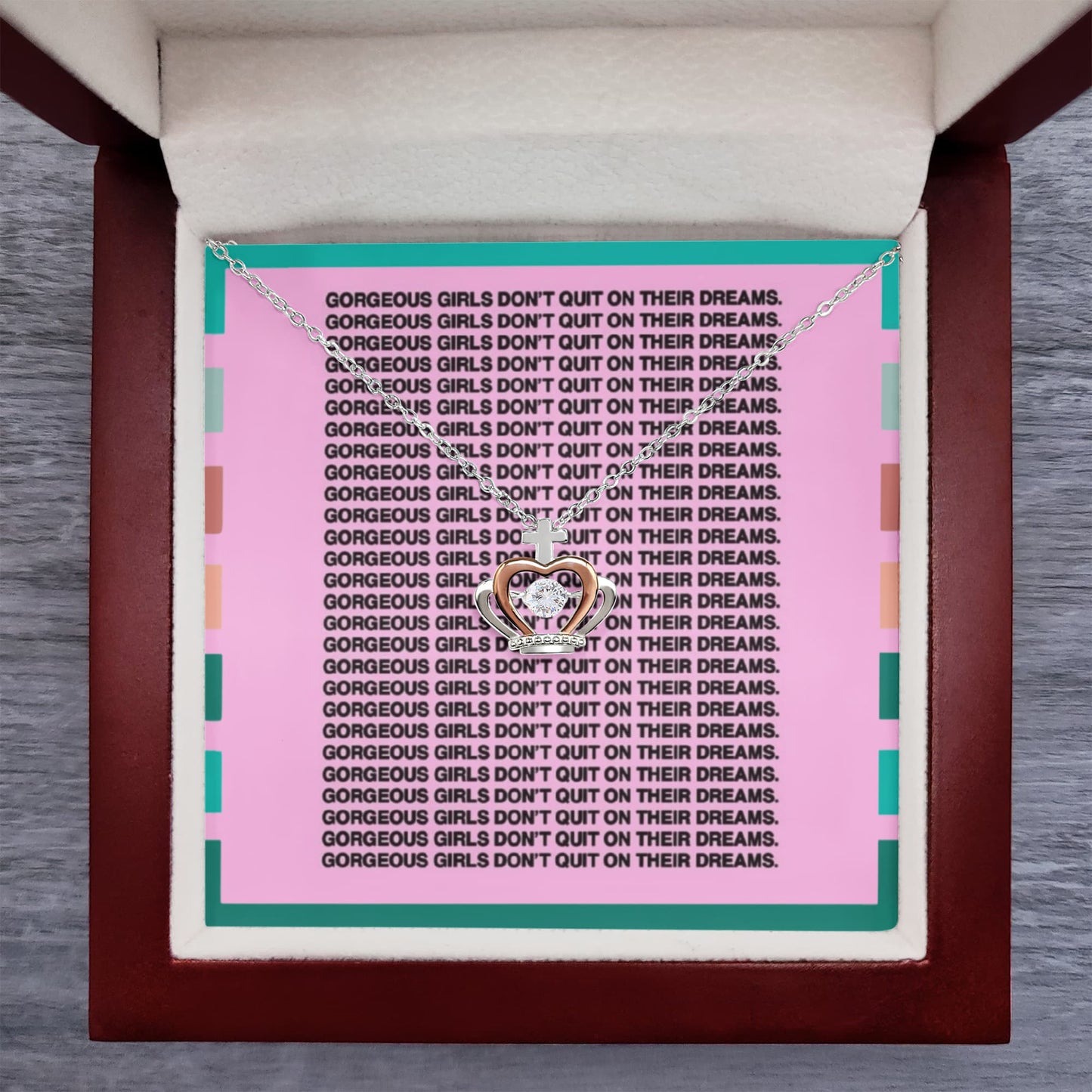 crown pendant necklace for her