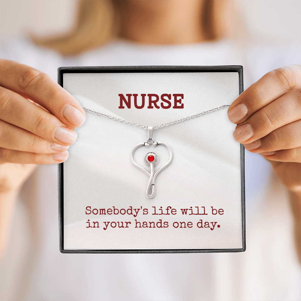 “Somebody's Life” Heartscope Necklace – For Future Nurses