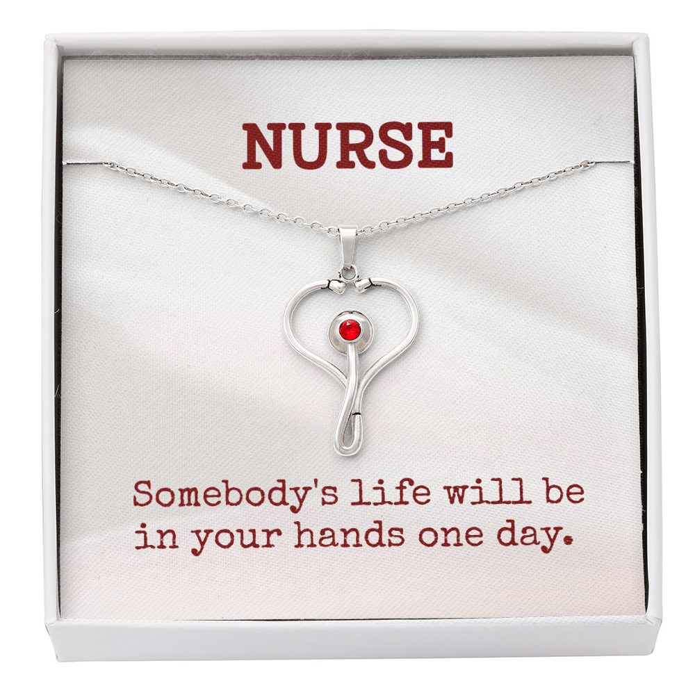 “Somebody's Life” Heartscope Necklace – For Future Nurses