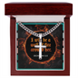 Christian cross necklace with Jeremiah 29:11 verse card