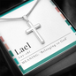 Faith-inspired cross pendant with snake chain