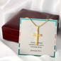 Unisex cross pendant styled for modern minimalist look