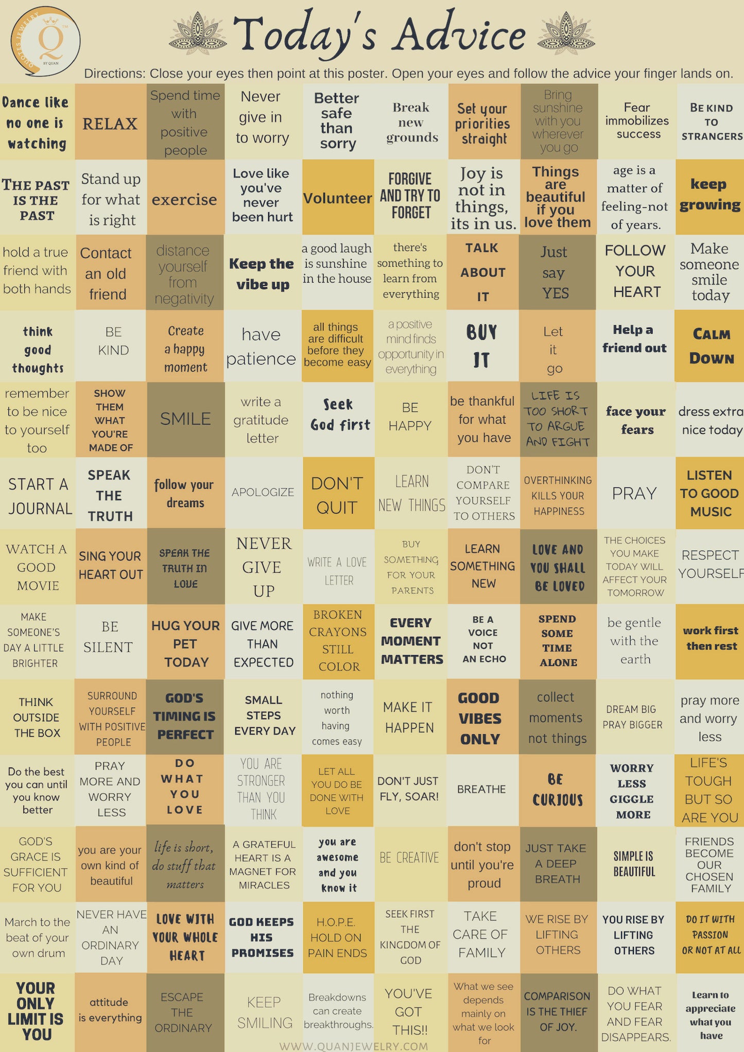 Free Today's Advice Printables