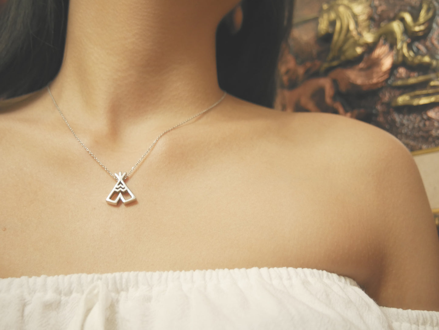 Ingrid Teepee Best Friend Necklace, Jewelry Gifts, Best Friend Gifts and Greeting Card - Quan Jewelry