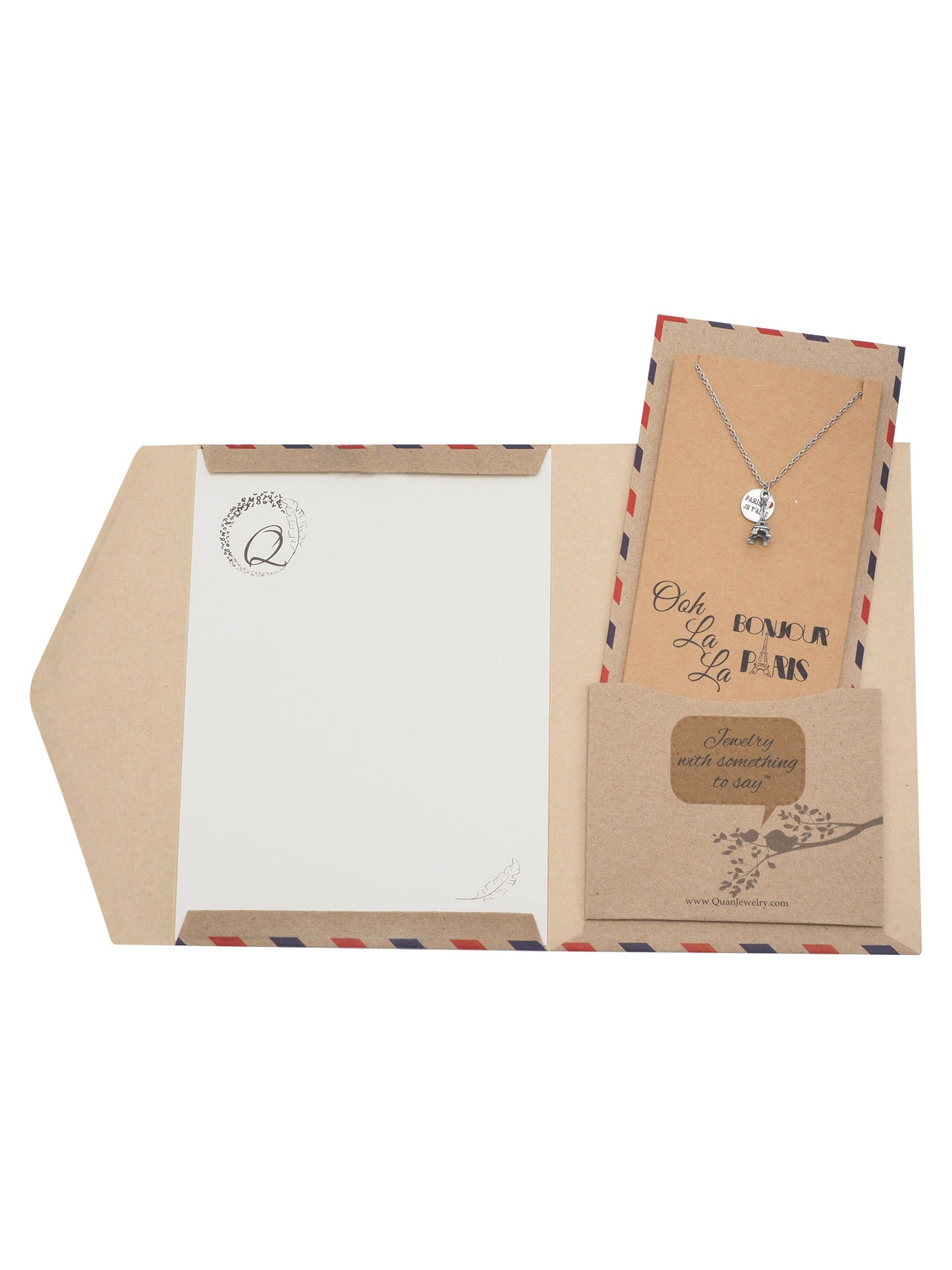 Skye Eiffel Tower Necklace Paris Je T'aime Travel Gifts