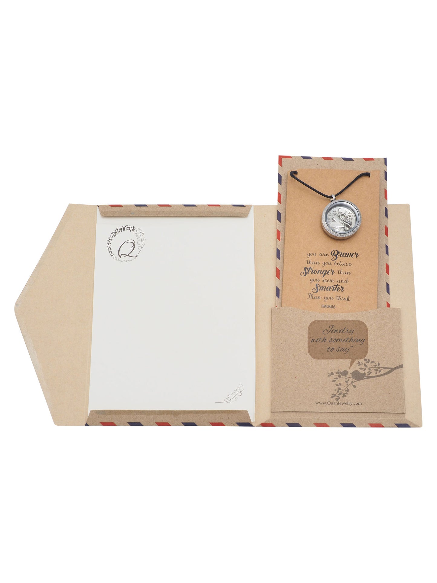 Pamela Locket Necklace with Infinity Arrow, Teepee, Heart and Crystal Charms