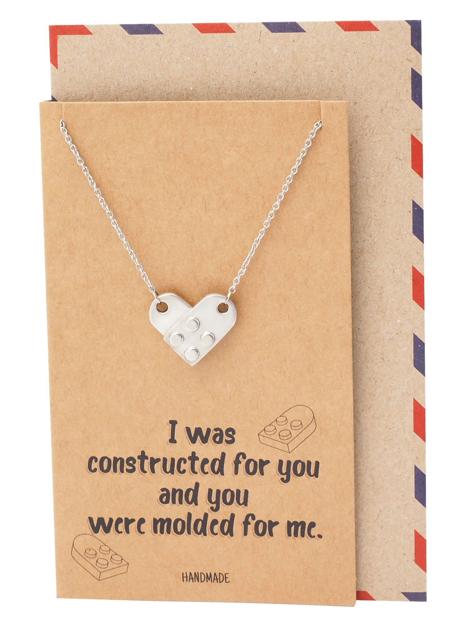 Immanuelle Puzzle Pendant Necklace Couple Gifts for Men and Women